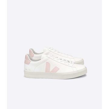 Low Tops Sneakers Dama Veja CAMPO CHROMEFREE White/Pink | RO 463KOR